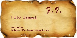 Filo Izmael névjegykártya